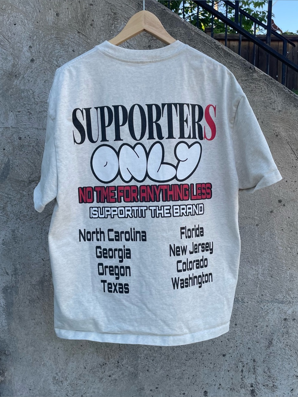 Heavyweight double sided Supporters Only t shirt XL